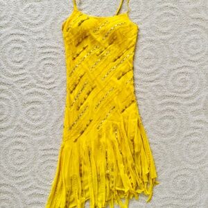 Sue Wong Yellow Asymmetrical Dress